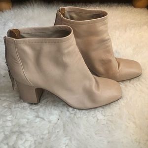 Sarto Nude Heeled Booties- 6